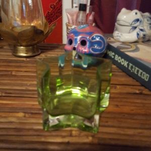 Small green glass star